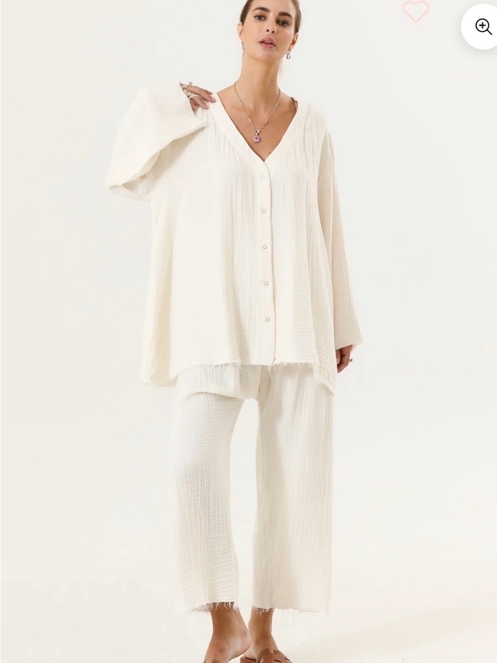 Nothing Fits But Lounge Set in cream